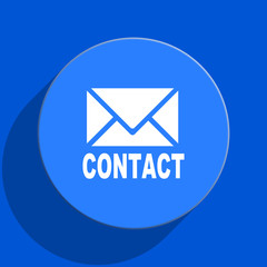 email blue web flat icon