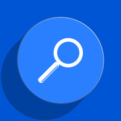 search blue web flat icon
