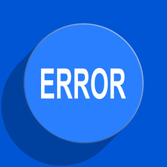 error blue web flat icon