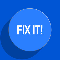 fix it blue web flat icon