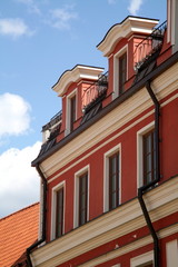 Fototapeta na wymiar Red fasada