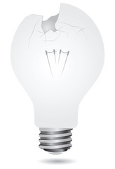 Broken light bulb