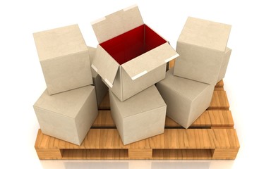 cardboard boxes