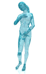 Obraz premium Venere, donna d'acqua, bellezza, fitness, splash, anatomia