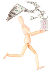 businessman holding  money