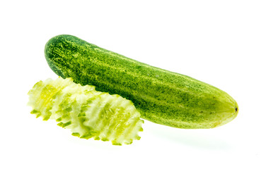 Thai Fresh Cucumber isolated on white background