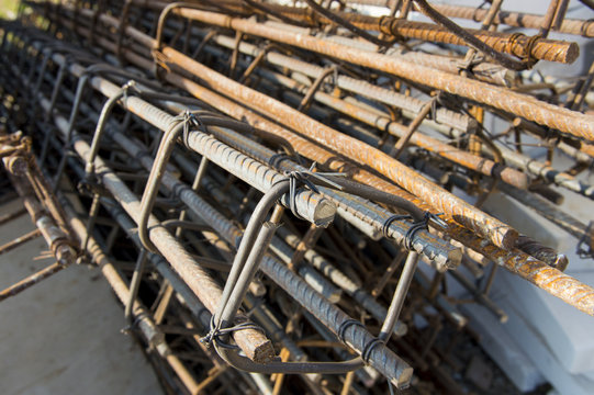 Rebar construction site