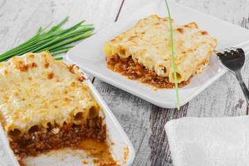 pasta casserole cheese minced meat
