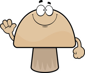Cartoon Mushroom Smiling