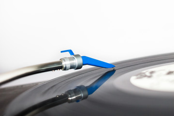 DJ needle on a vinyl record