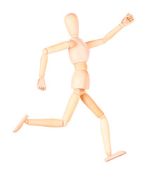 wooden Dummy sprinter running isolated