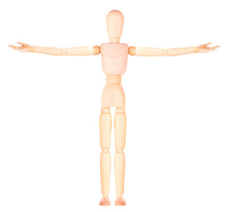 Close-up Of Wooden Dummy Isolated
