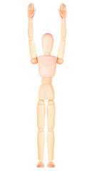 wooden Dummy raising his hand to give an answer