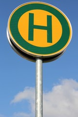 Deutsches Verkehrszeichen: Haltestelle