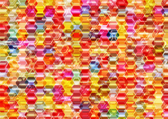 Abstract Colorful Hexagonal Background.