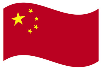 Vector flag. China