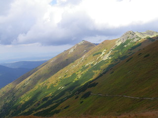 Mountain trail in Europe - the challenge in the autumn