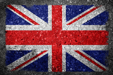 UK Flag Painted on Concrete