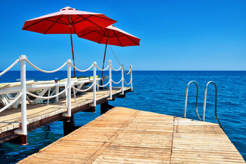 Pier beach hotel. Mediterranean. Turkey