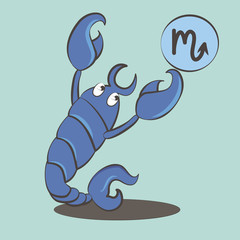 blue scorpion as a sign of the Zodiac