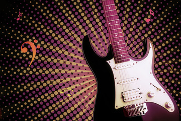 Electric guitar closeup picture