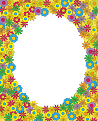 Frame with floral background