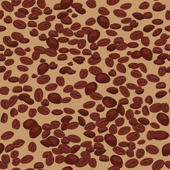 Seamless background coffee beans