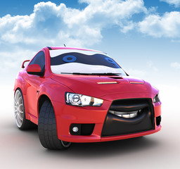 Naklejka premium funny car
