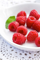 Fresh raspberries