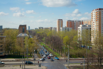 Obraz premium Sirenevyj boulevard in spring, Moscow, Russia