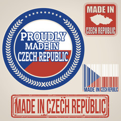 Made in Czech Republic stamps and labels