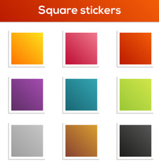 Naklejka premium Square stickers collection