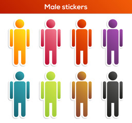 Male stickers collections