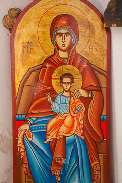 Virgin Mary holding the Child Jesus Eastern Orthodox Icon