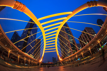 Sky bridge connection to Bangkok Rapid Transit Station, Sathon j