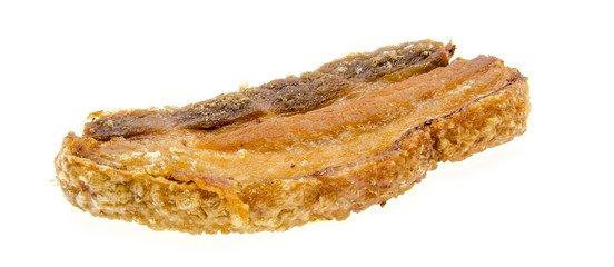 carameled pork isolated on white background