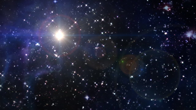 the starry night lens flare star cross in space