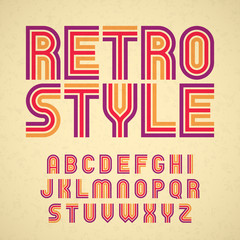 Retro style alphabet © piai