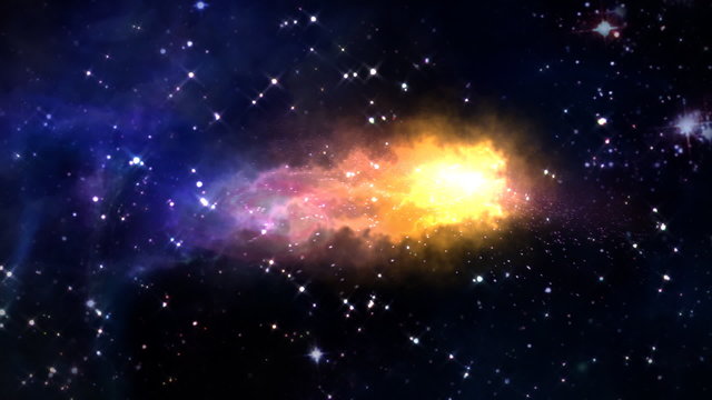 beautiful galaxy effect in space background