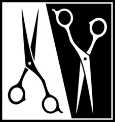 black and white scissors silhouette