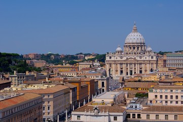 Fototapeta na wymiar Vatican City view from Castel Sant'Angelo