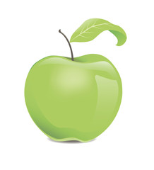 It was spring green juicy apple with leaf
