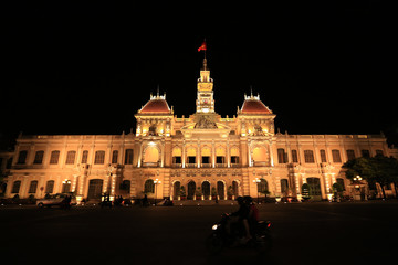 Fototapeta na wymiar People's Committee Building Saigon Ho Chi Minh City Vietnam