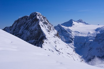 Fototapeta na wymiar Mountain Glacier in Dolomites