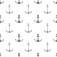 Seamless hand drawn nautical pattern
