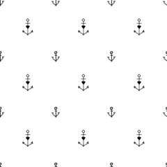 Seamless hand drawn nautical pattern