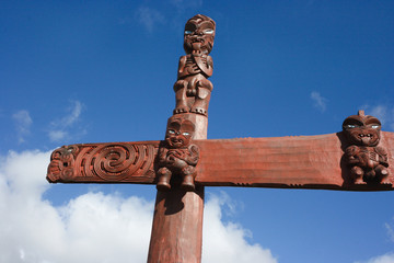 New Zealand maori traditional carving