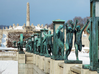 Sculpture at Vigeland Park in Oslo, Norway
