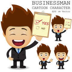 Businessman cartoon character EPS 10 vector