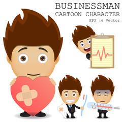 Businessman cartoon character EPS 10 vector